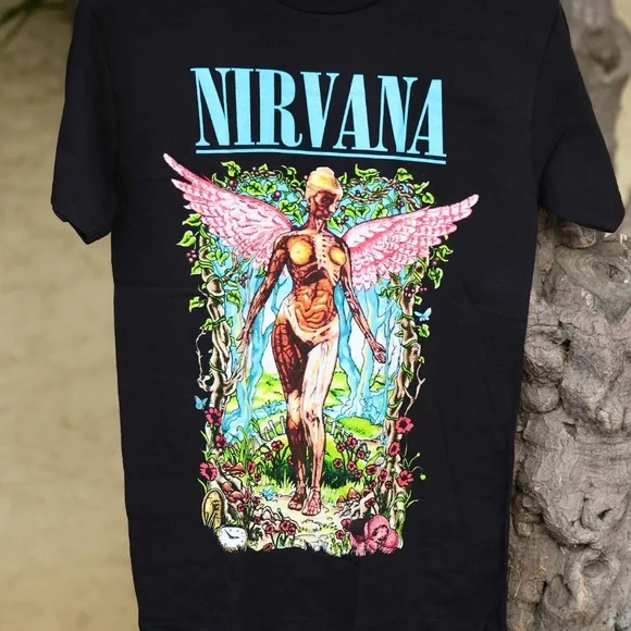 Shirts | Nirvana Graphic In Utero Floral Tshirt | Poshmark